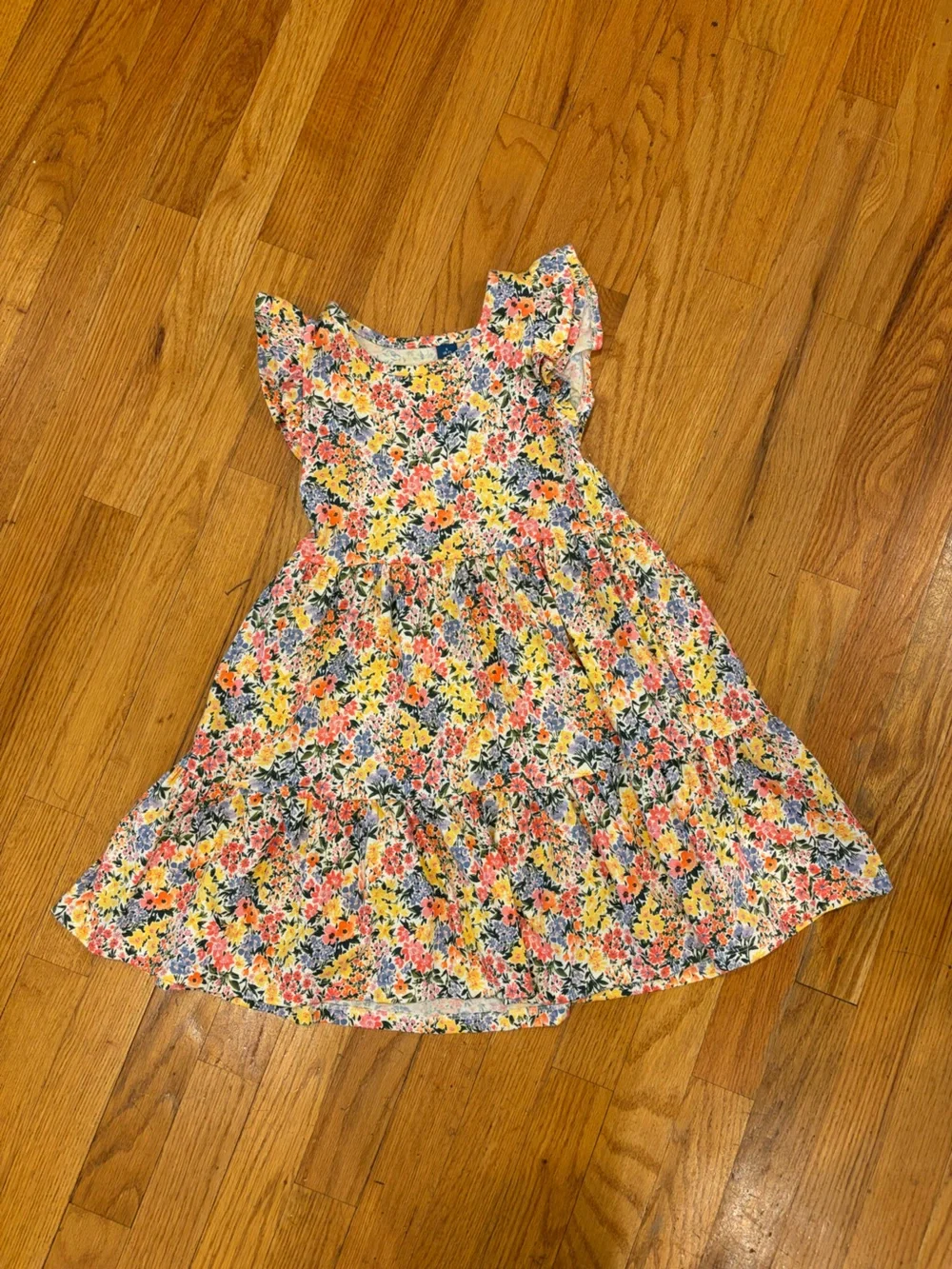Old Navy Multicolor Floral Tank Dress in Yellow, Pink & Blue